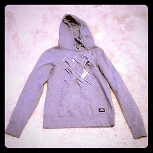 Vans | Gray Cutout Pullover Sweatshirt Hoodie S